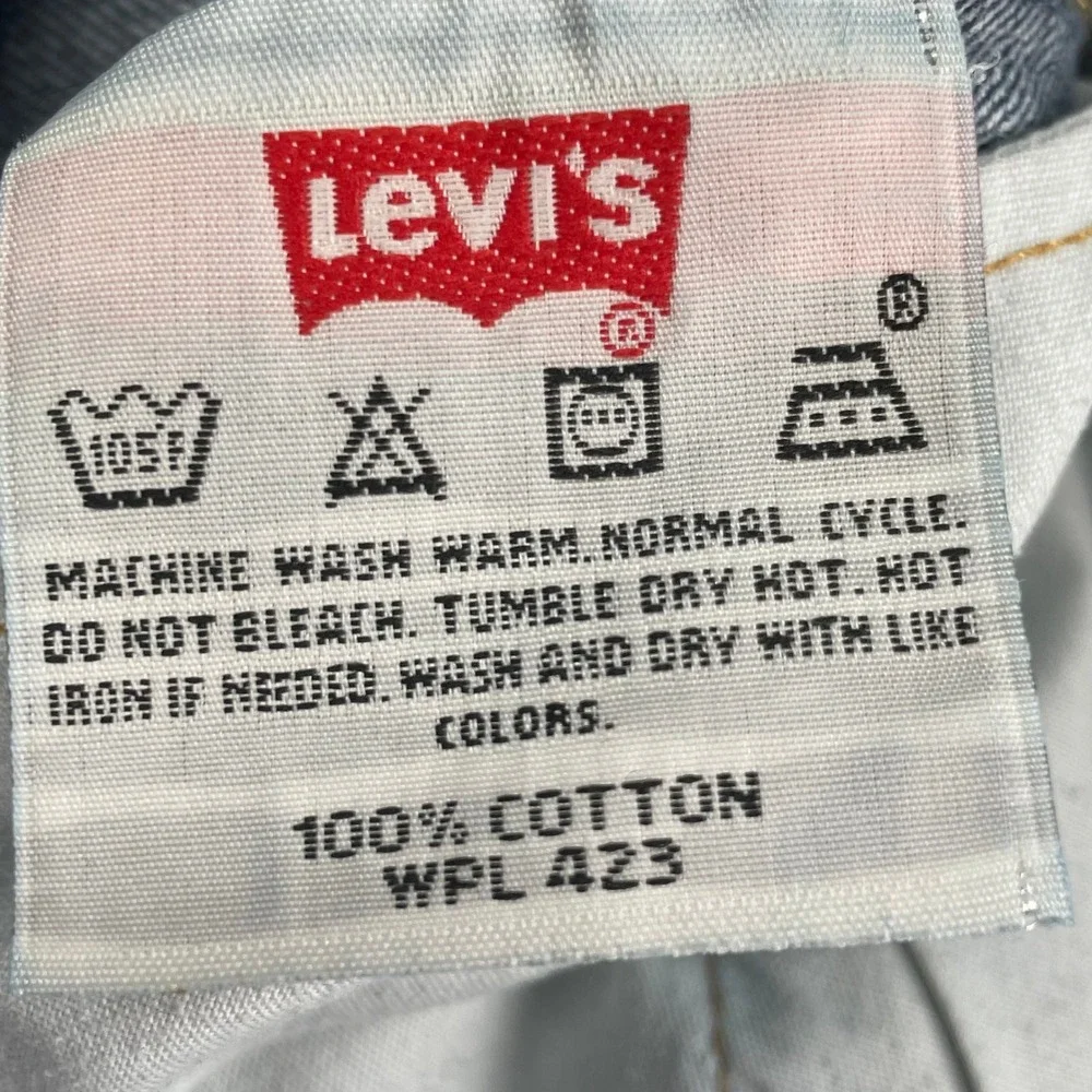 Levi's 501 Jeans‎ Mens 29x31 Blue Vintage Button Fly Moto Skate Denim Academia